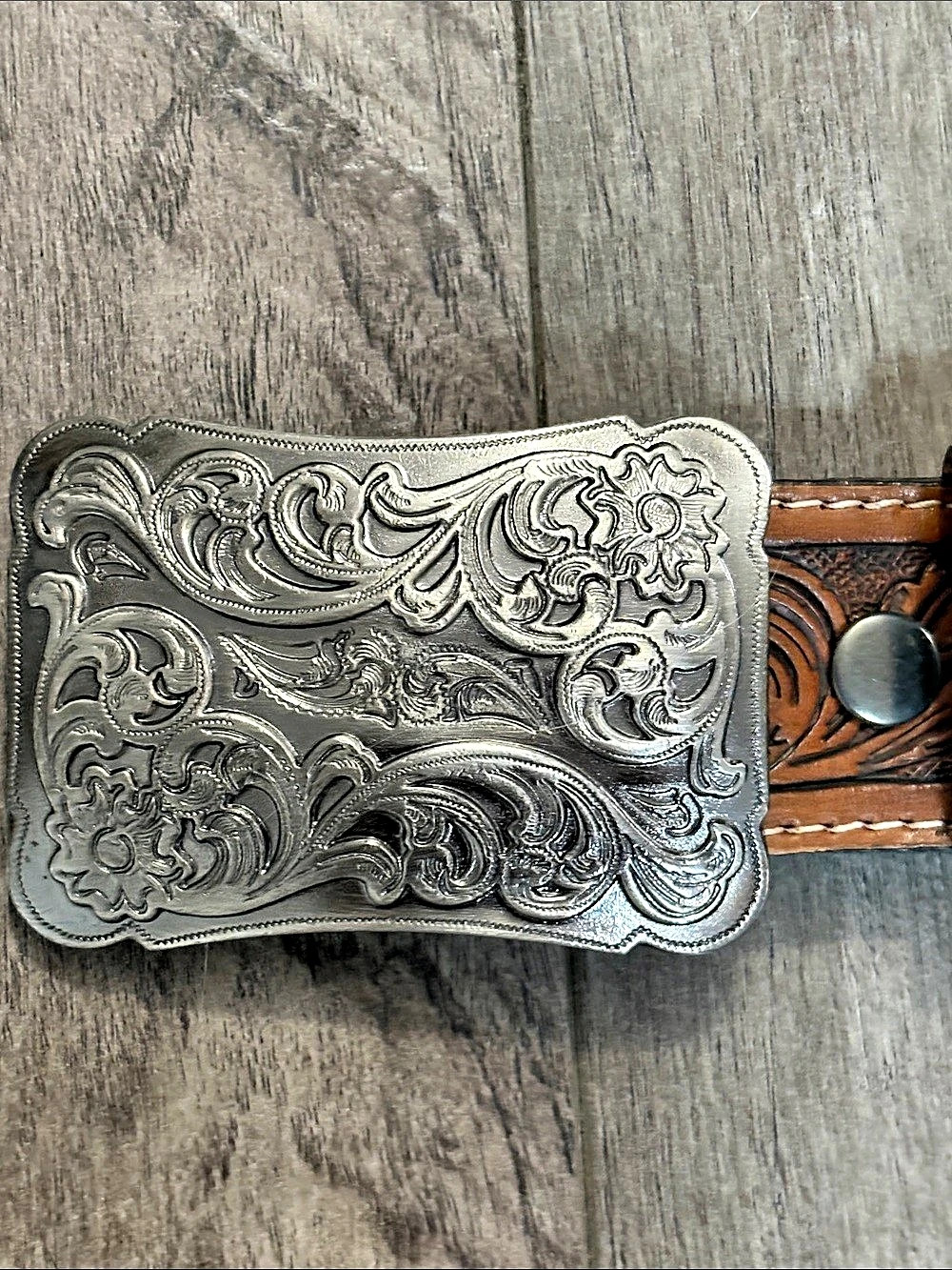 Hooey Western Tooled Leather Belt Waist 46